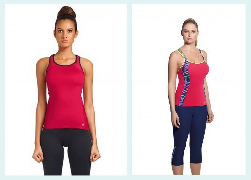 exercise tank with built in bra